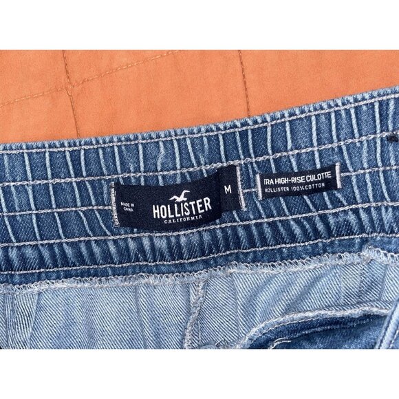 Hollister High-Waisted Wide-Leg Culottes JEans Size Medium Women - Picture 6 of 11